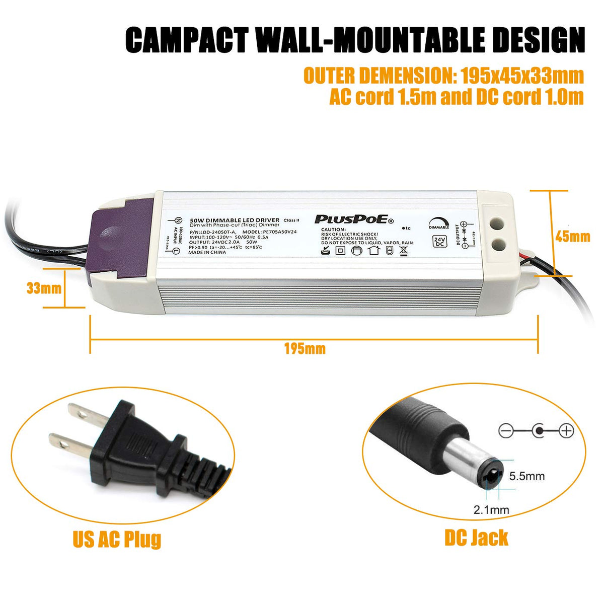 Pluspoe easy-wiring setup for LED strips.