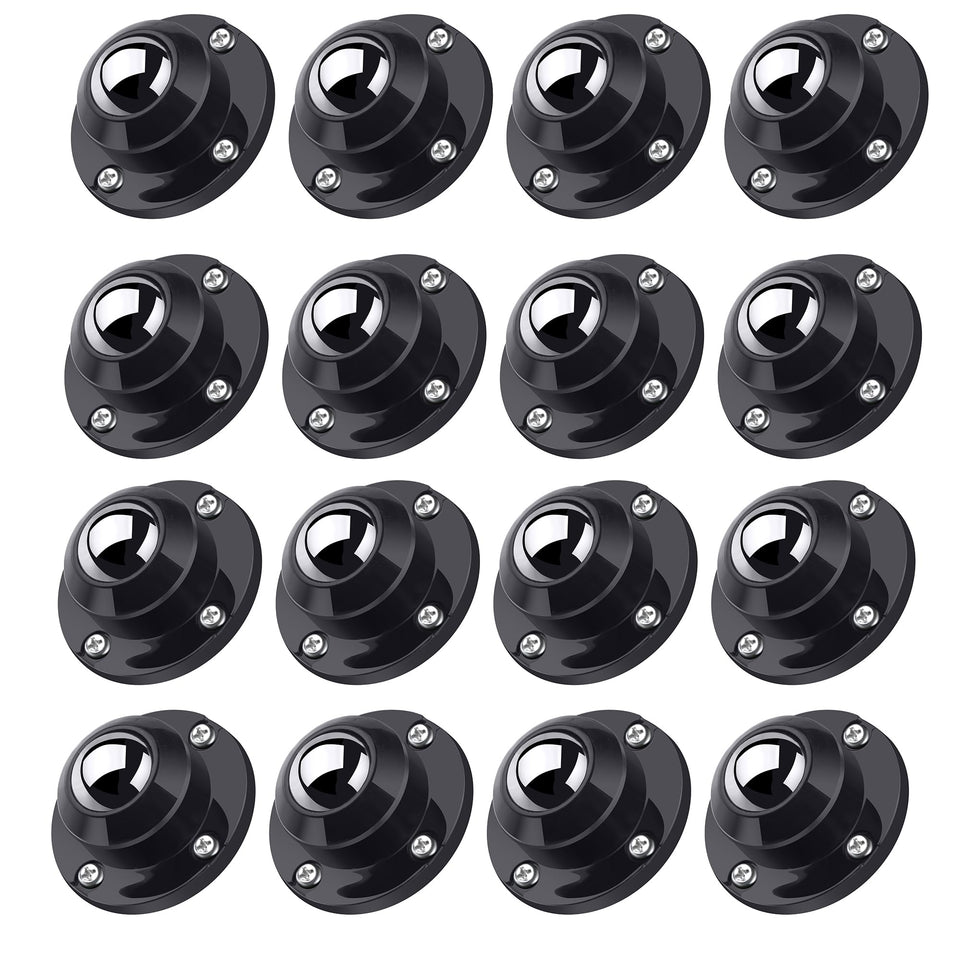 PlusRoc 16-pack 1-inch caster wheel close-up showing smooth movement for heavy furniture.