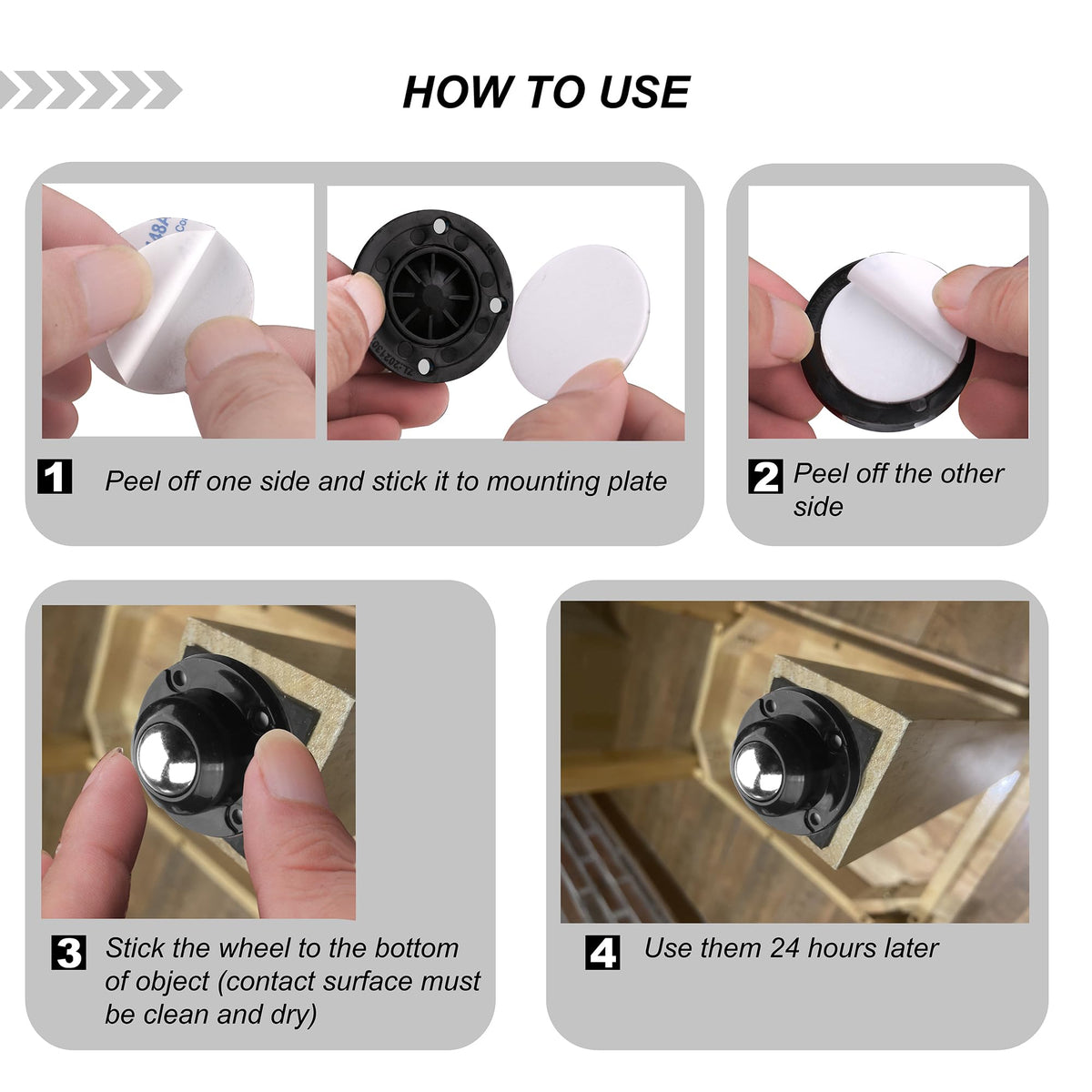 PlusRoc included adhesive pads and screws expand placement options on smooth surfaces.