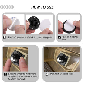 PlusRoc included adhesive pads and screws expand placement options on smooth surfaces.