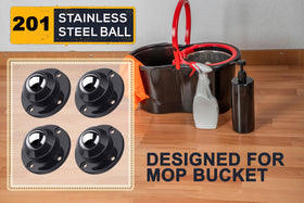 PlusRoc stainless steel self-adhesive casters durable rust resistance.