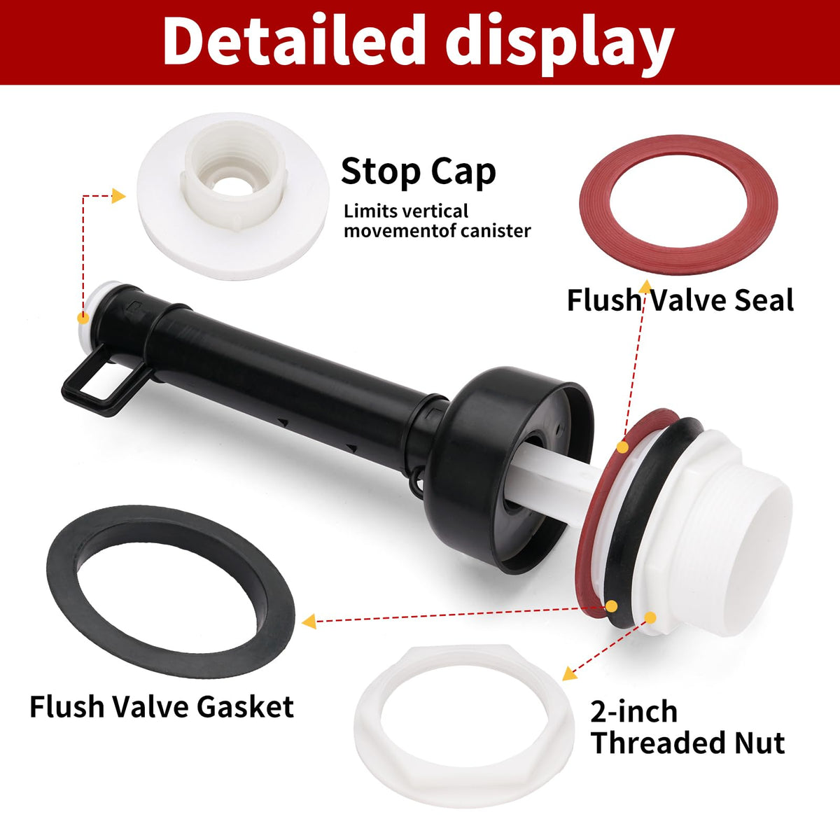 Plus tard brass hardware kit secures bolts and gaskets for a tight, lasting seal.