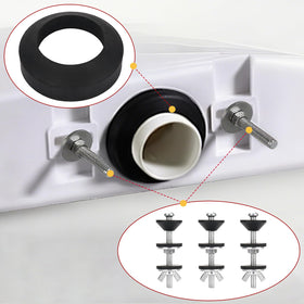 Plus tard toilet tank gasket ensures a reliable seal between tank and bowl.