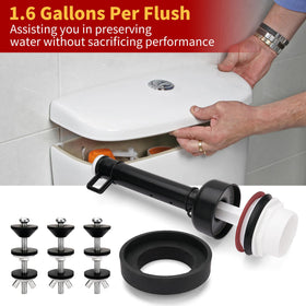 Plus tard washers and lock nuts enable easy, tool-free replacement.