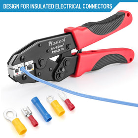 Plustool ratcheting mechanism delivers uniform crimps with every squeeze