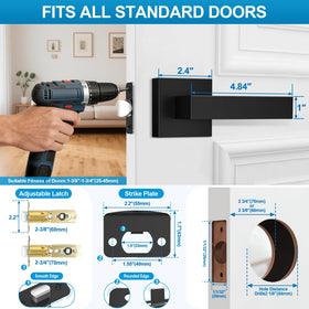 Plustool easy installation door lever screwdriver-friendly setup