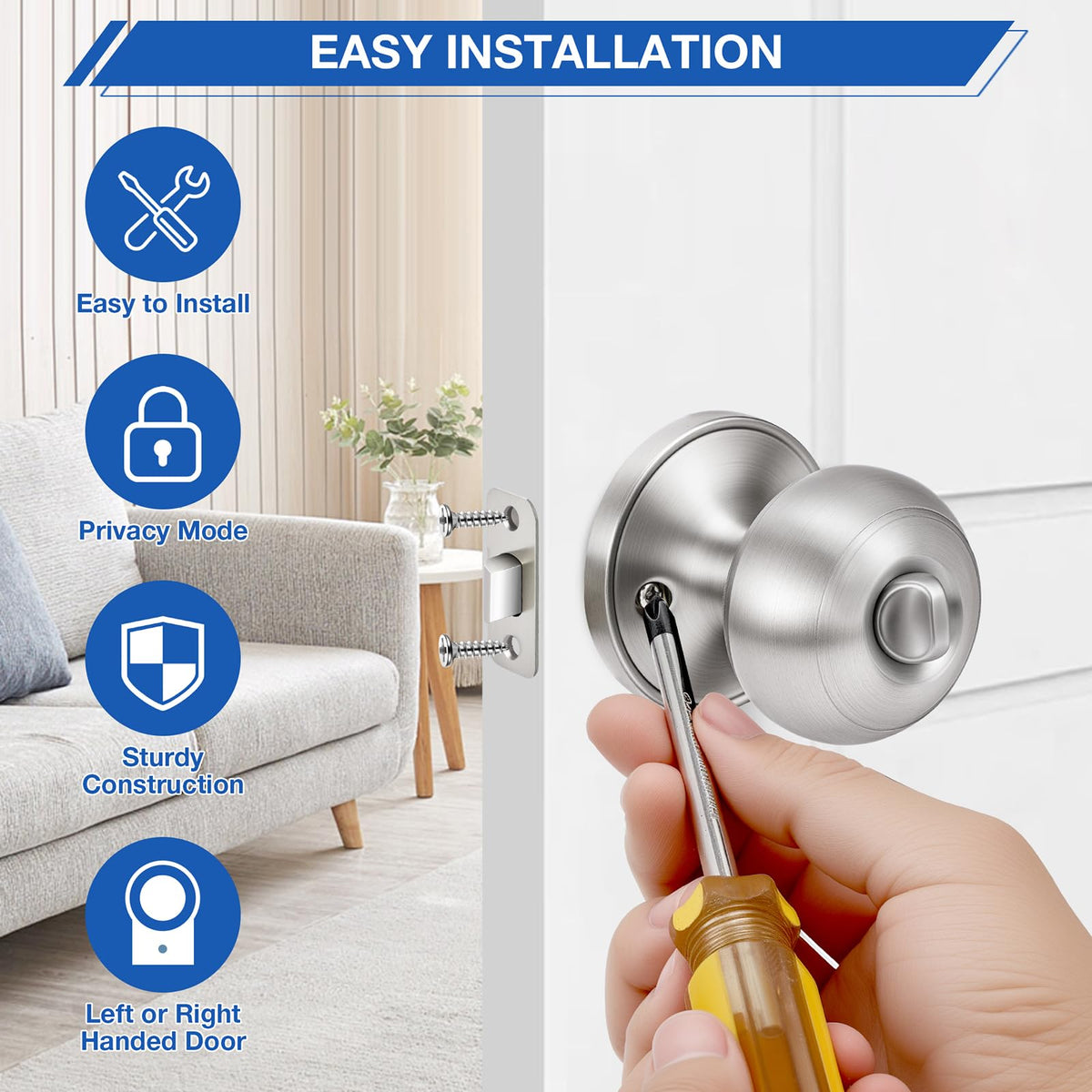 Emergency release outside for privacy knob by Plustool