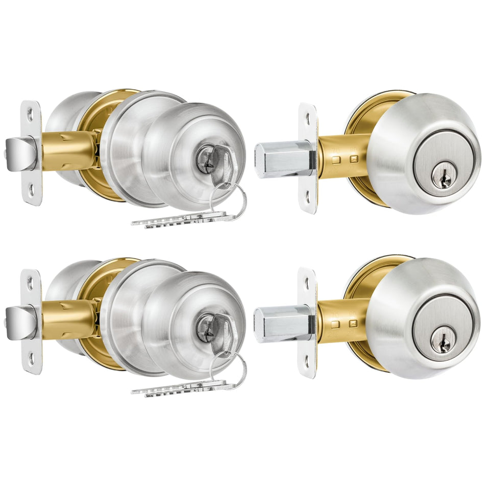 Plustool entry door lock knob front view for secure, convenient entry