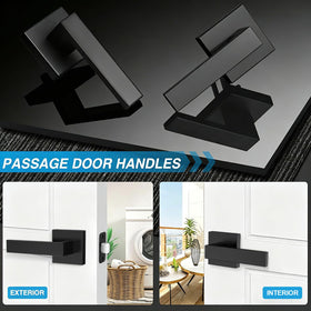 Plustool passage door handle offers inside and outside access without keys