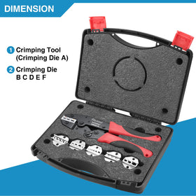 Plustool ratcheting crimping structure with automatic release.