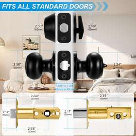 Plustool round ball entry hardware with modern design.