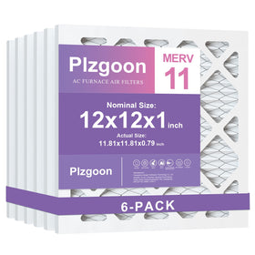 Plzgoon 12x12x1 pleated air filter close-up for improved indoor air quality