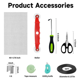 Pmbqifay adjustable mesh 48x178 for versatile openings