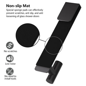 PMMASTO easy snap-on installation on frameless glass doors
