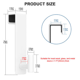 PMMASTO hook with non-slip backing protects doors and prevents scratches.