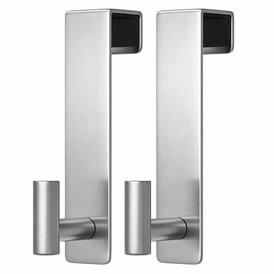 PMMASTO over-the-door hook in T shape fits 1-3/4 inch doors for quick organization.