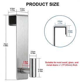 PMMASTO rustproof steel hook set provides durable towel and coat storage.