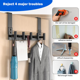 PMMASTO T-shaped hook close-up highlights curved design protecting clothes.