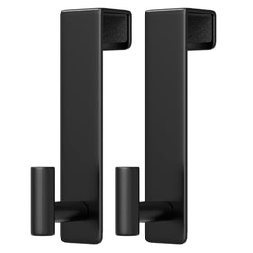 PMMASTO over-the-door hooks in black provide organized space and quick access.