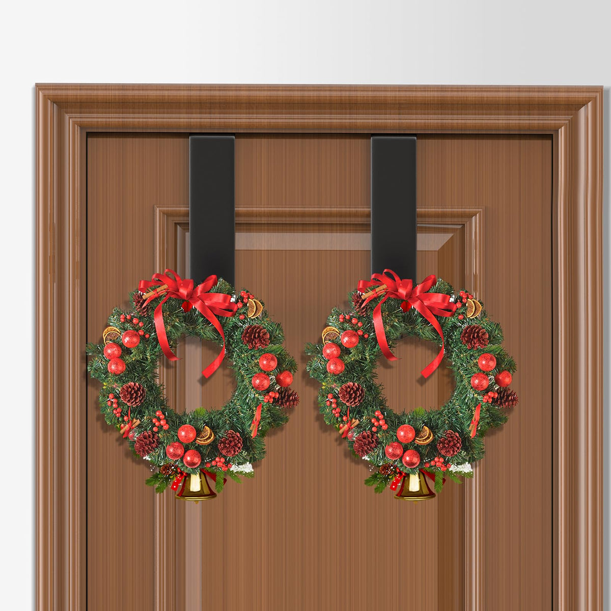 PMMASTO matte-black finish on door hooks complements decor