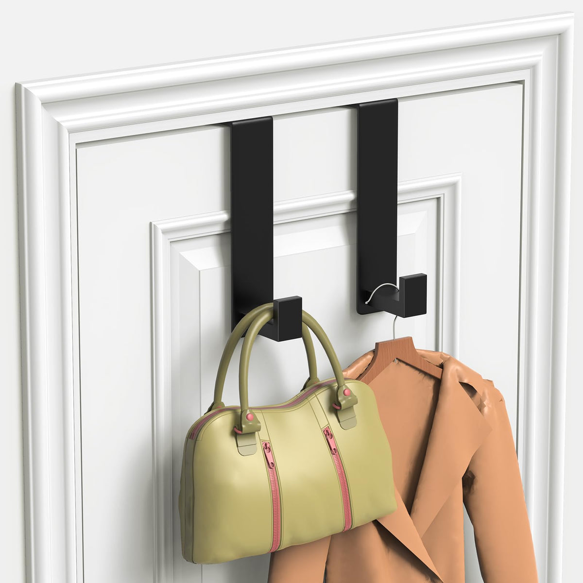 PMMASTO towel hanger over the door in a bathroom setup
