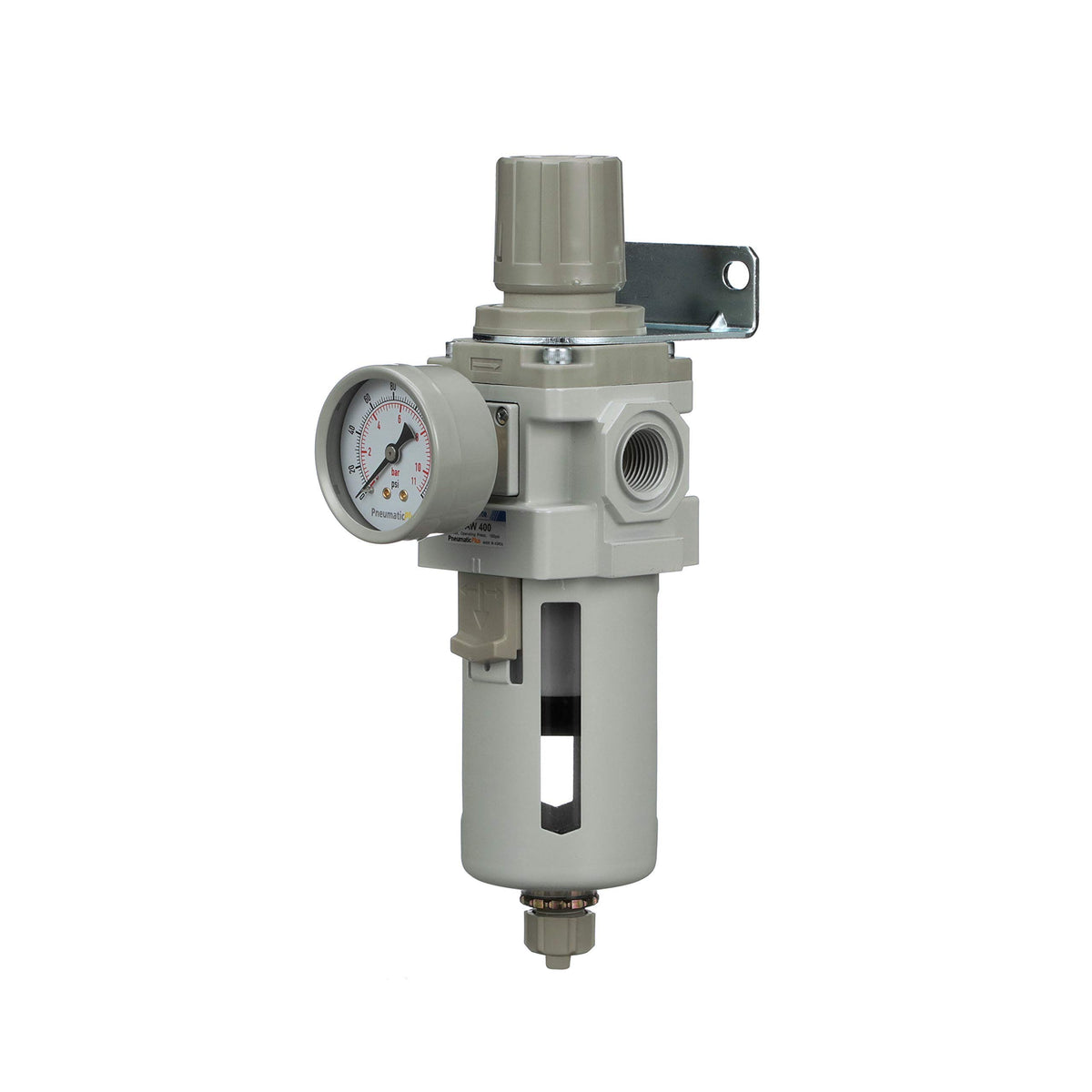 PneumaticPlus SAW400-N04BG 1/2-inch NPT port simplifies system connections