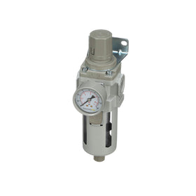 PneumaticPlus SAW400-N04BG pressure gauge and bracket for quick setup