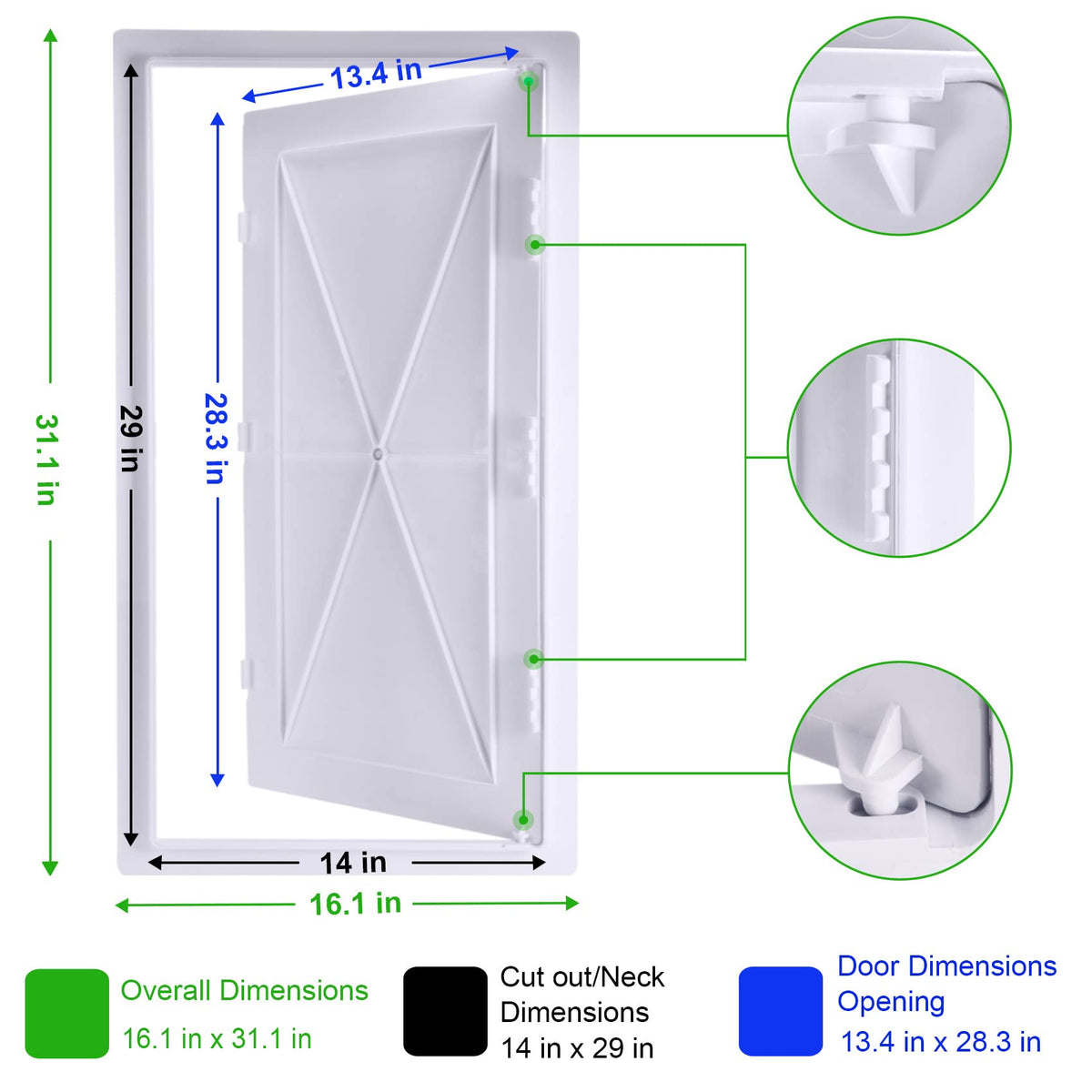 PNKKODW wall access panel with adhesive install for clean ceilings.
