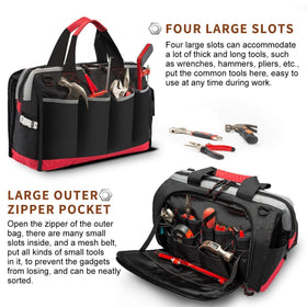Pnochoo tool bag with 25 pockets keeping tools organized