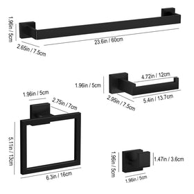 PNWNNH matte black towel ring adds handy hand-towel access.