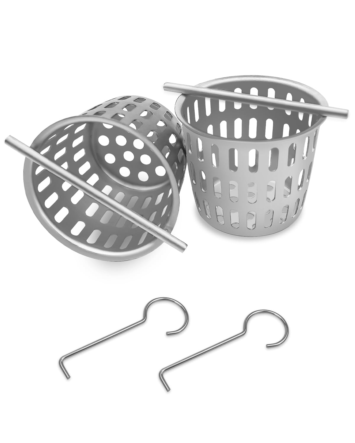 PNYZIK 2-inch debris strainer basket captures hair and debris in the shower drain