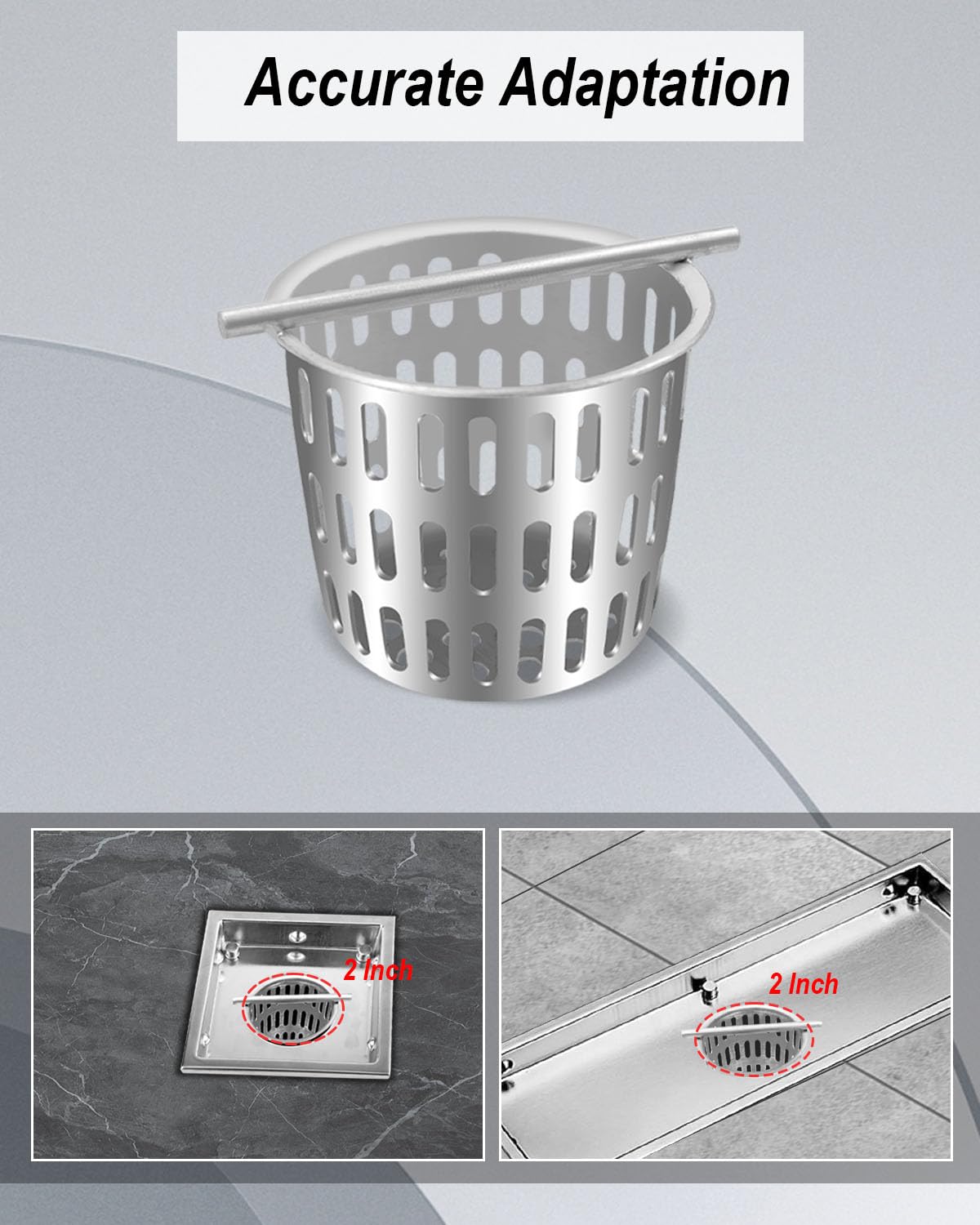PNYZIK stainless steel shower drain filter demonstrates durability and rust resistance