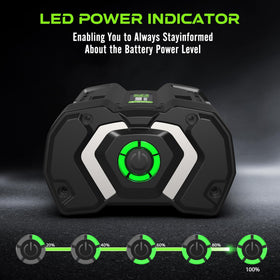POBNRA cooling channels on the 56V battery extend life during heavy use.