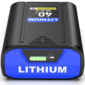 POBNRA Kobalt 40V battery 4.0Ah with power indicator shows charge.