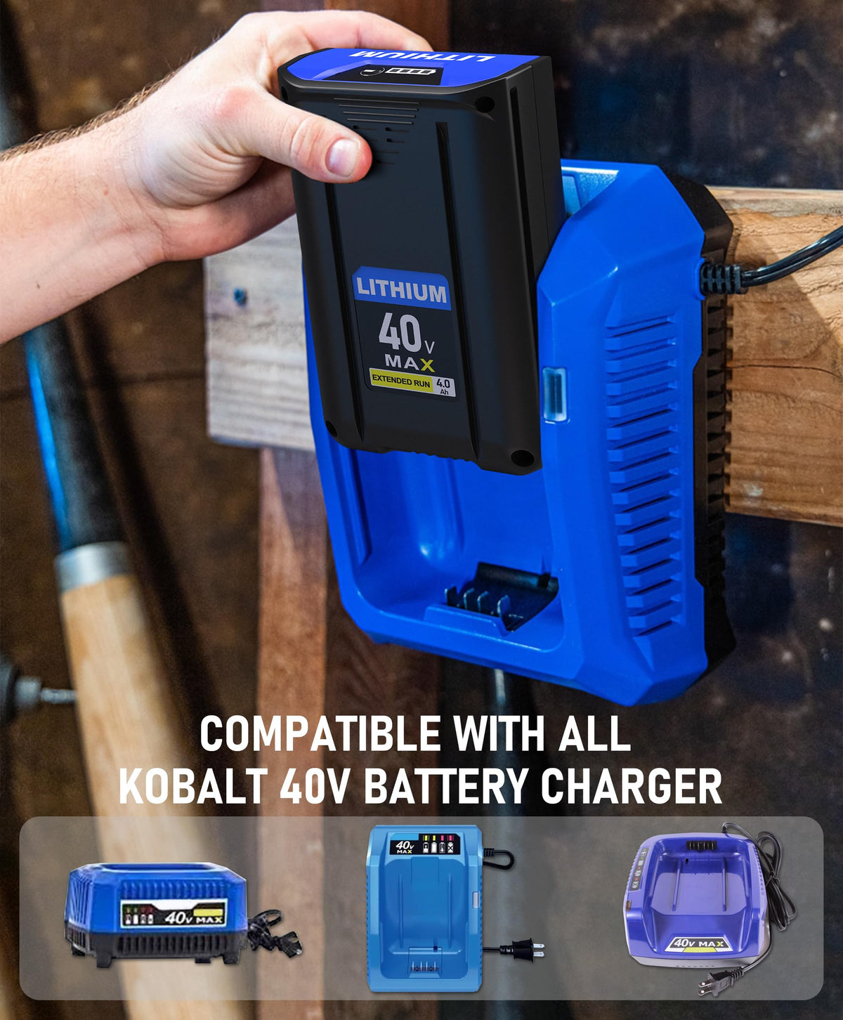 POBNRA 40V battery cooling channels extend life during use.