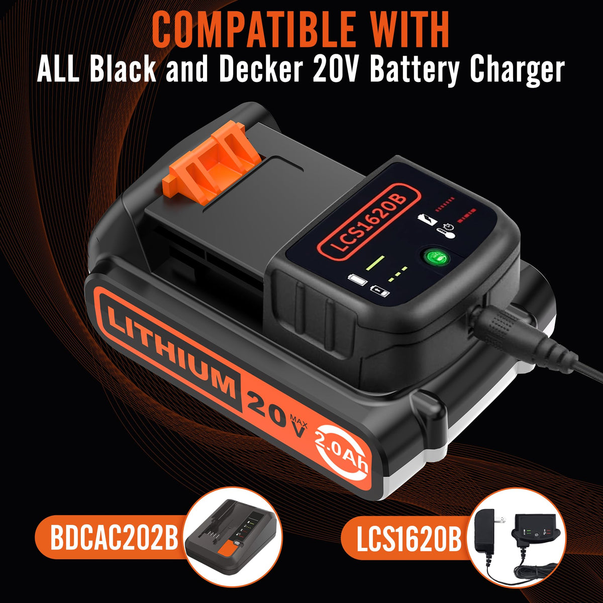 POBNRA smart protection features safeguard charging and use of the 20V battery.