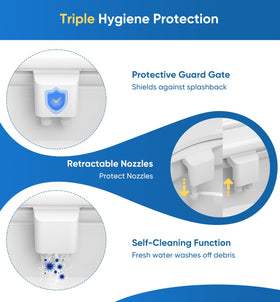 POCALAND Ultra-Slim Bidet retractable dual nozzles for hygiene