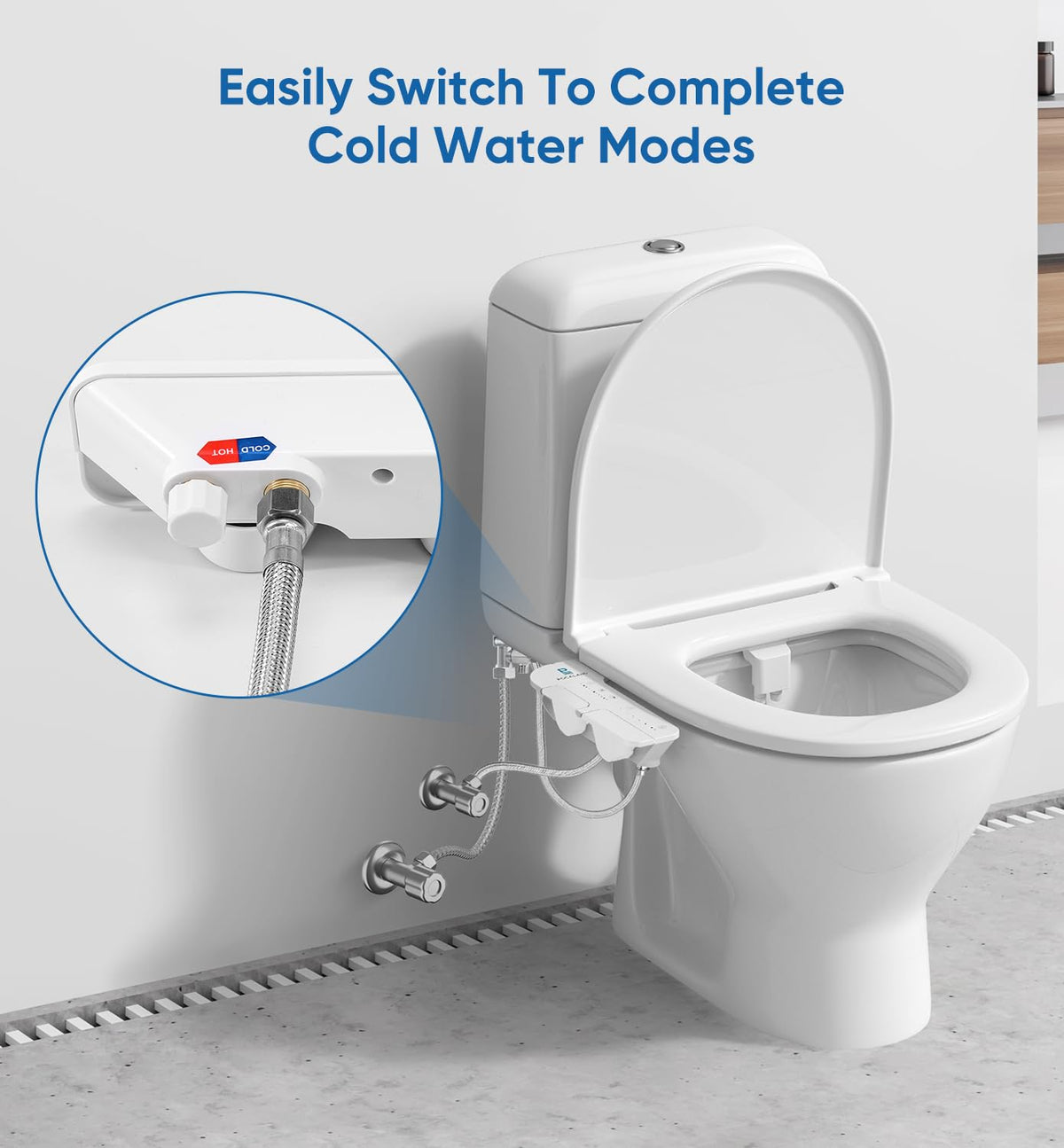 POCALAND Ultra-Slim Bidet self-cleaning nozzles keep the spray clean