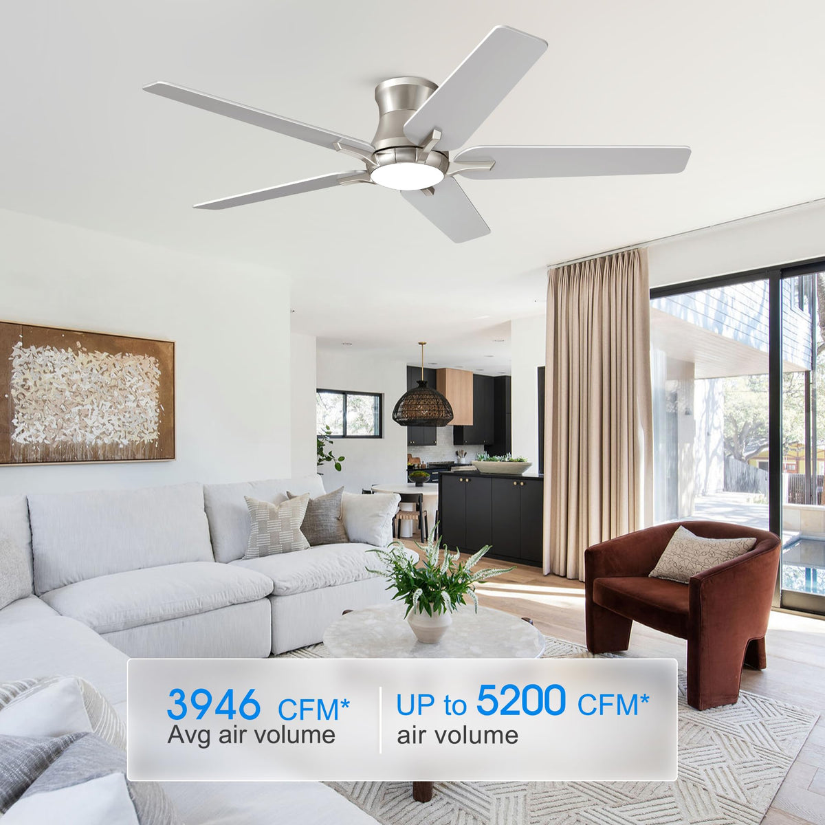 POCHFAN reversible mode circulates warm or cool air for seasonal comfort