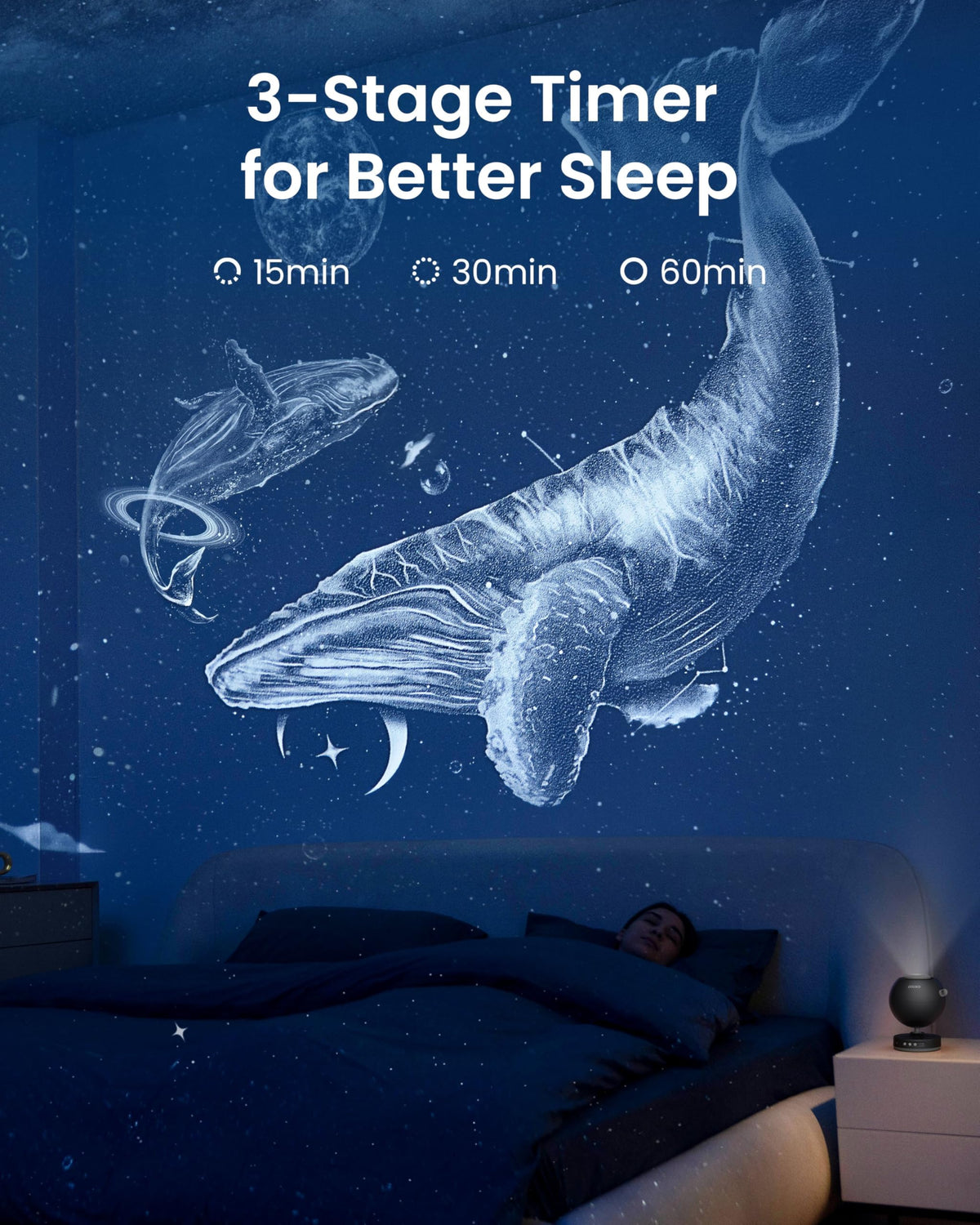 POCOCO Galaxy Star Projector 2M pixel lens delivers high-definition visuals