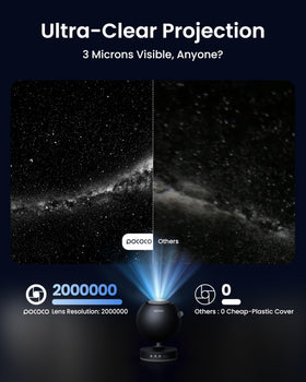 POCOCO Galaxy Star Projector with disc collection shows diverse constellations for exploration