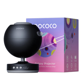 POCOCO Galaxy Star Projector front view delivering crisp star patterns for cozy nights
