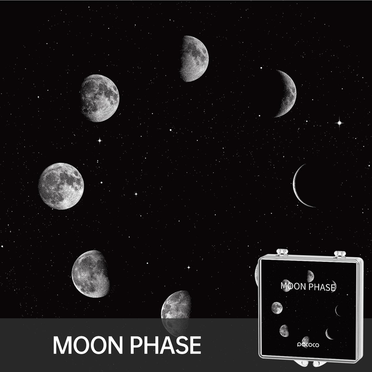 POCOCO Moon and Stars Series Disc 05 captures meteor streaks for dynamic wall art.