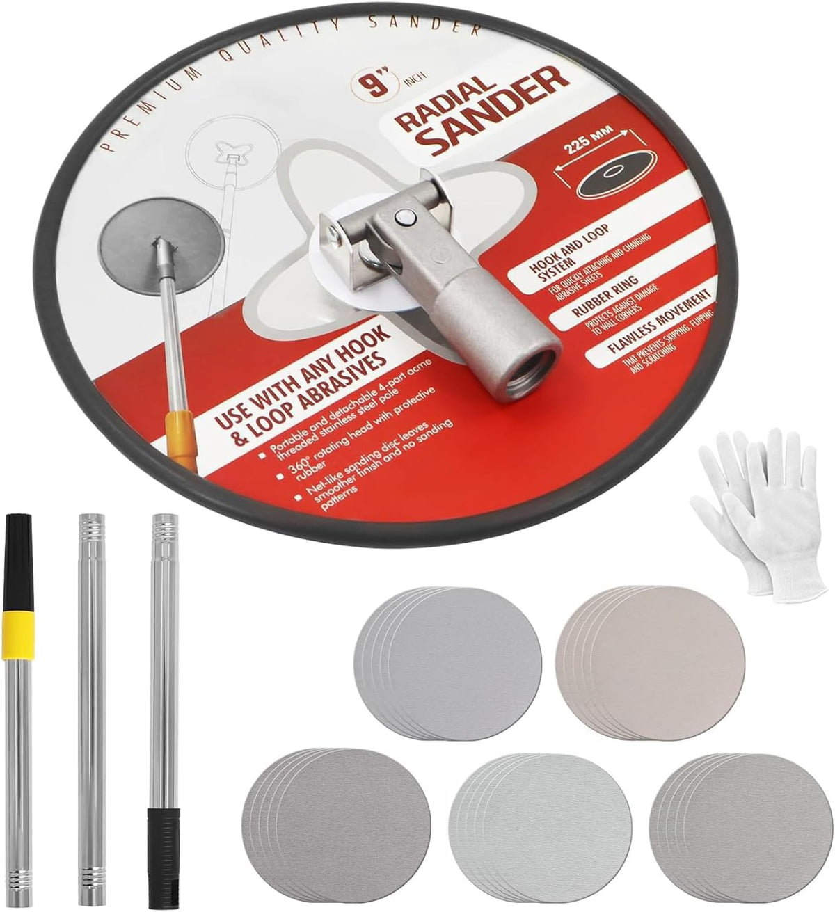 Podoy pole sander top view for efficient drywall prep