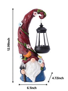 Pohabery solar-powered garden figure adds decorative warmth to porches and lawns.