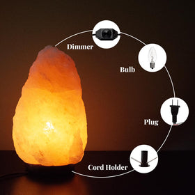 POHS Himalayan Salt Lamp displays natural crystal texture for a decorative accent.