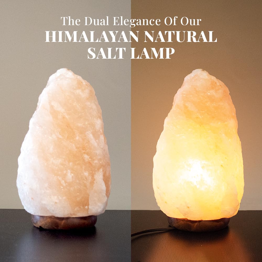 POHS Himalayan Salt Lamp stands 10-12 inches tall for balanced room glow.