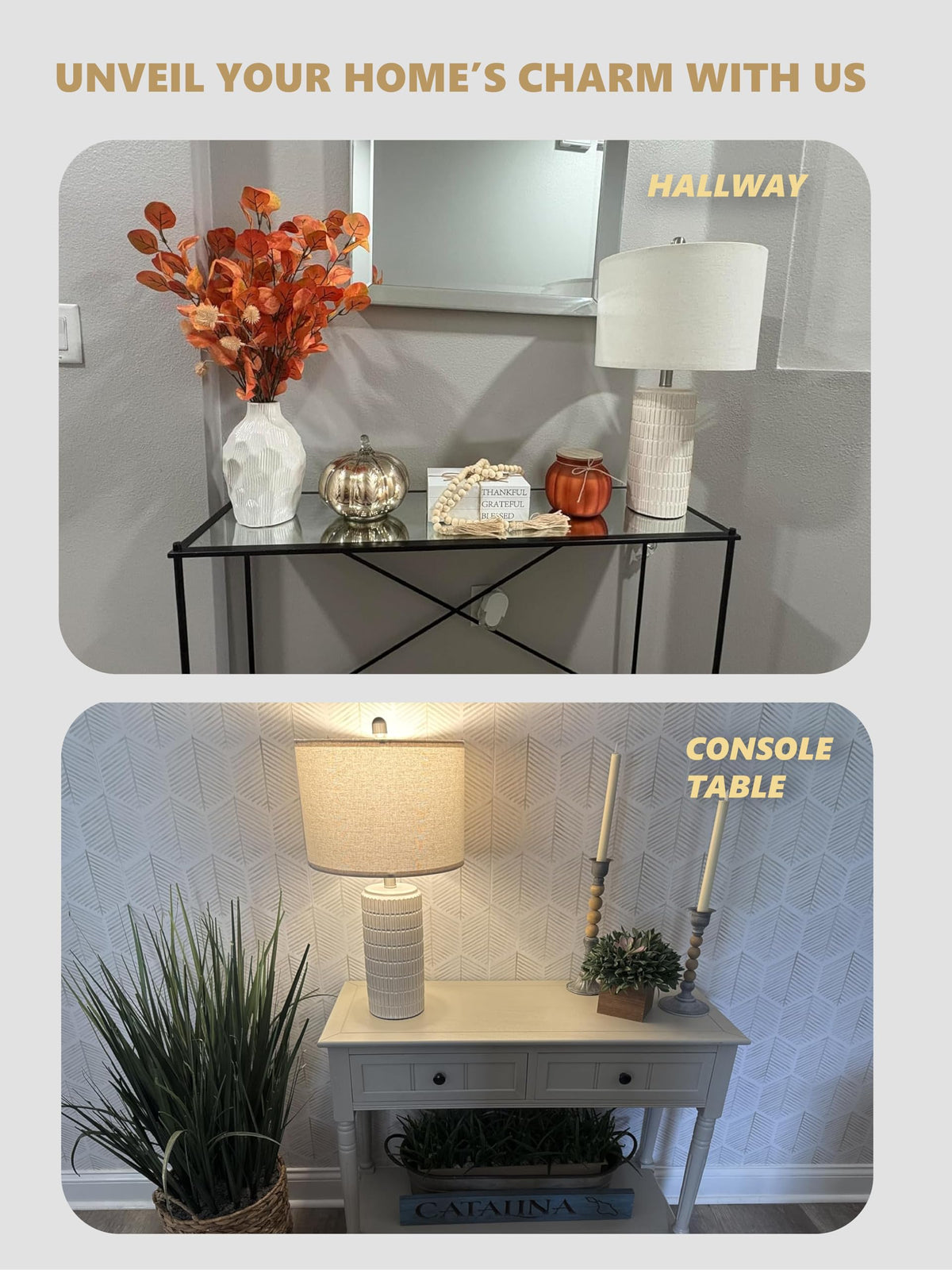 PoKat ceramic lampshade softens light for cozy nighttime reading.