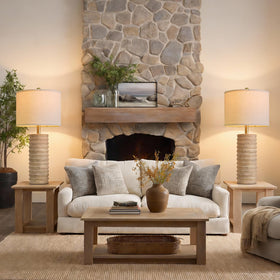 PoKat ceramic lamp texture stone-effect detail highlights artisanal craftsmanship.