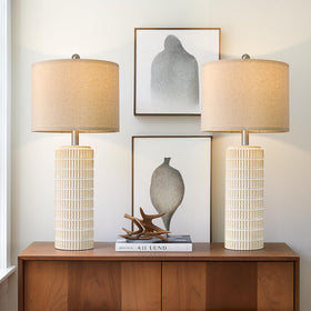 Hallway display with warm PoKat lighting creates welcoming glow.